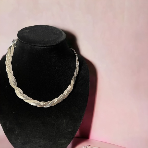 Alfani Jewelry - ALFANI BRAIDED HERRINGBONE CHAIN COLLAR NECKLACE